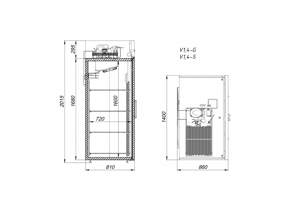 Шкаф холодильный V1.4-G