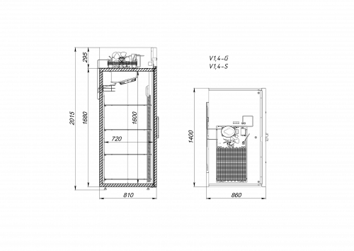 Шкаф холодильный V1.4-S