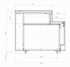 Прилавок нейтральный Carboma GC110 N 0,9-7 (версия 2.0)